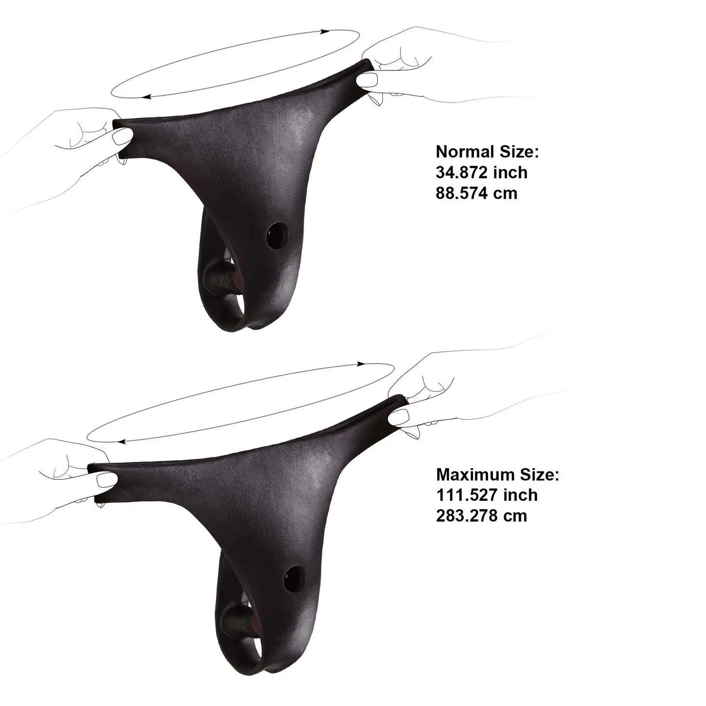 Calvin Black Silicone Wearable Anal Vibrating Panties for Suction Cup Dildo