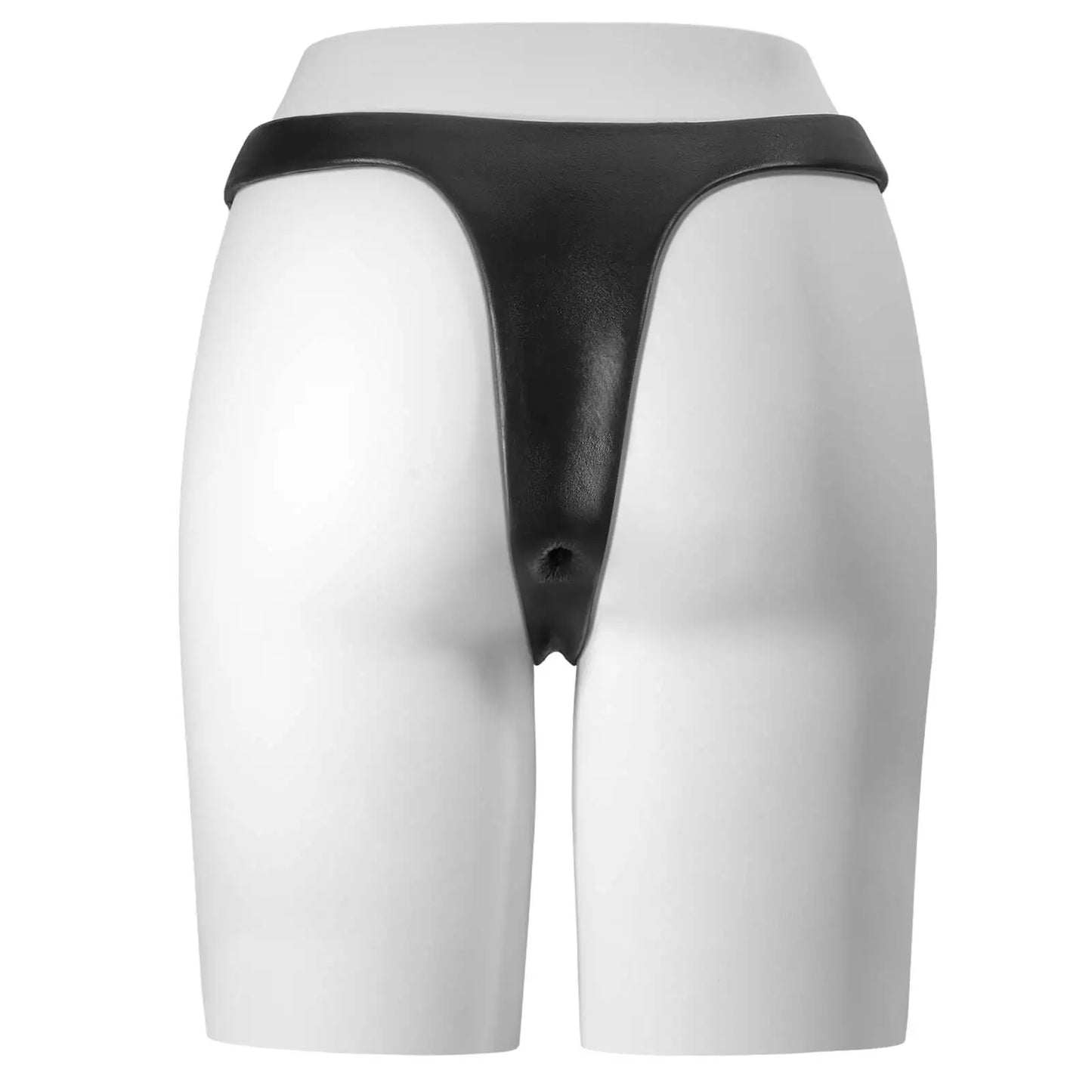 Calvin Black Silicone Wearable Anal Vibrating Panties for Suction Cup Dildo