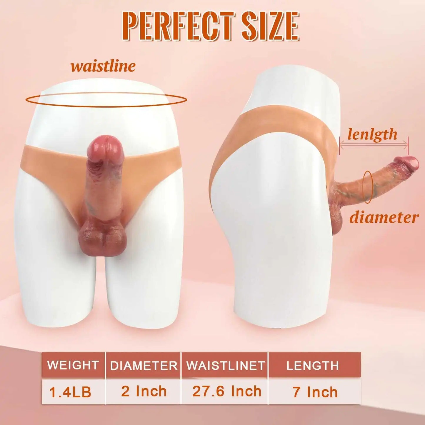 7 Inch Hollow Strap On Silicone Dildo