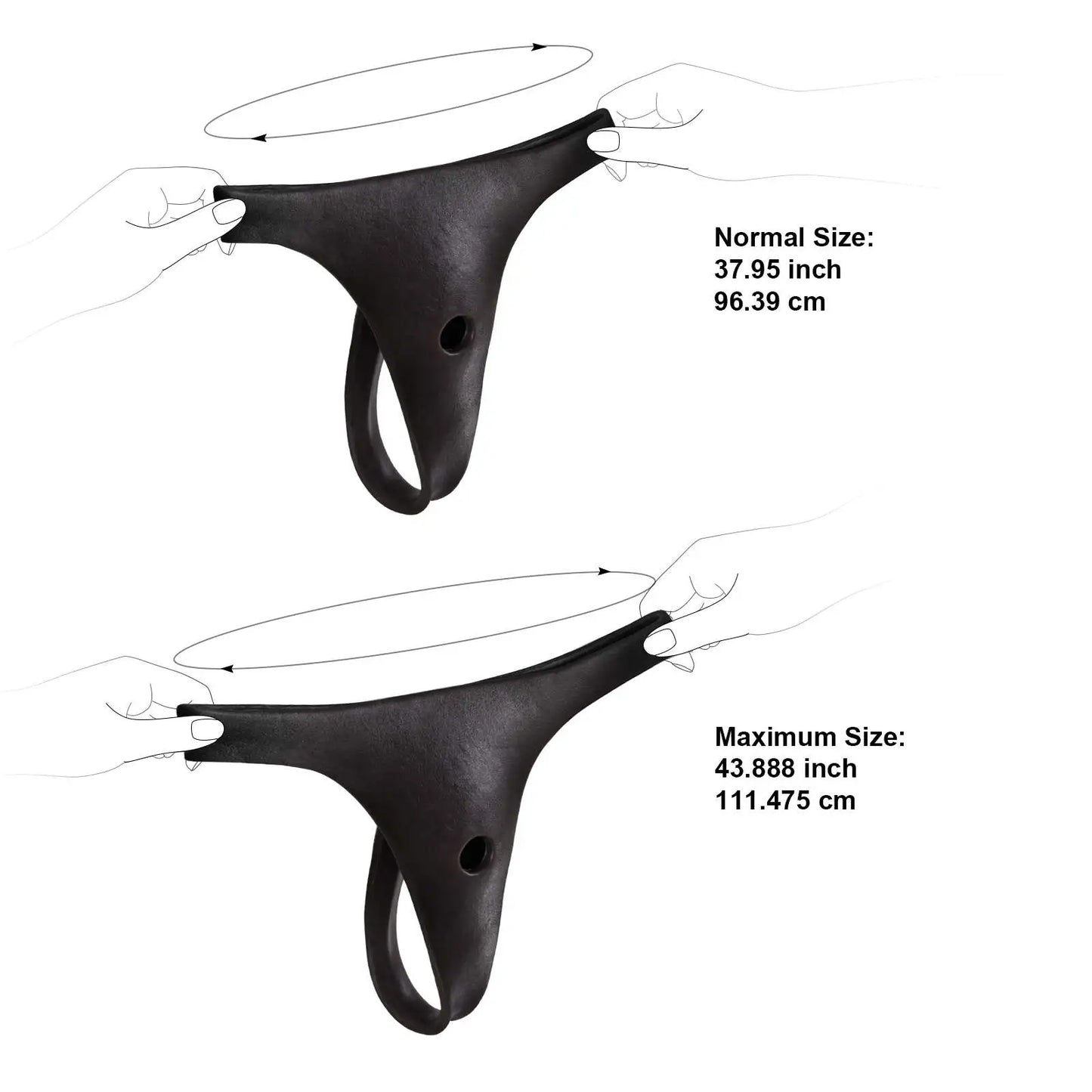 Lucas CalvinBlack Silicone Strap On Harness for Women