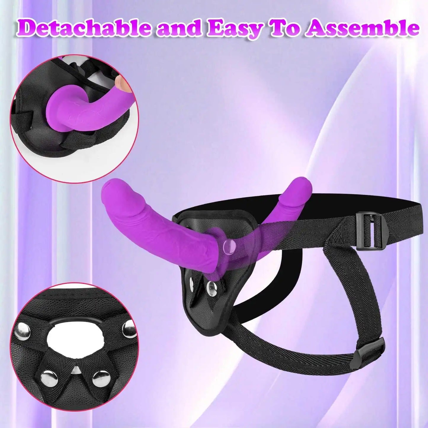 9.45" Double Sided Strap On Dildo For Double Penetration