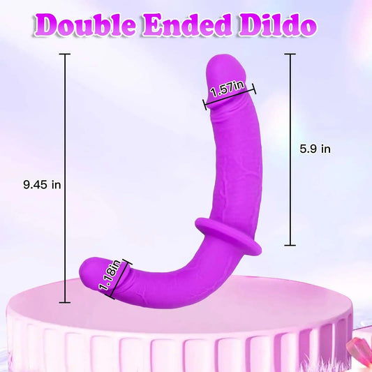 9.45" Double Sided Strap On Dildo For Double Penetration