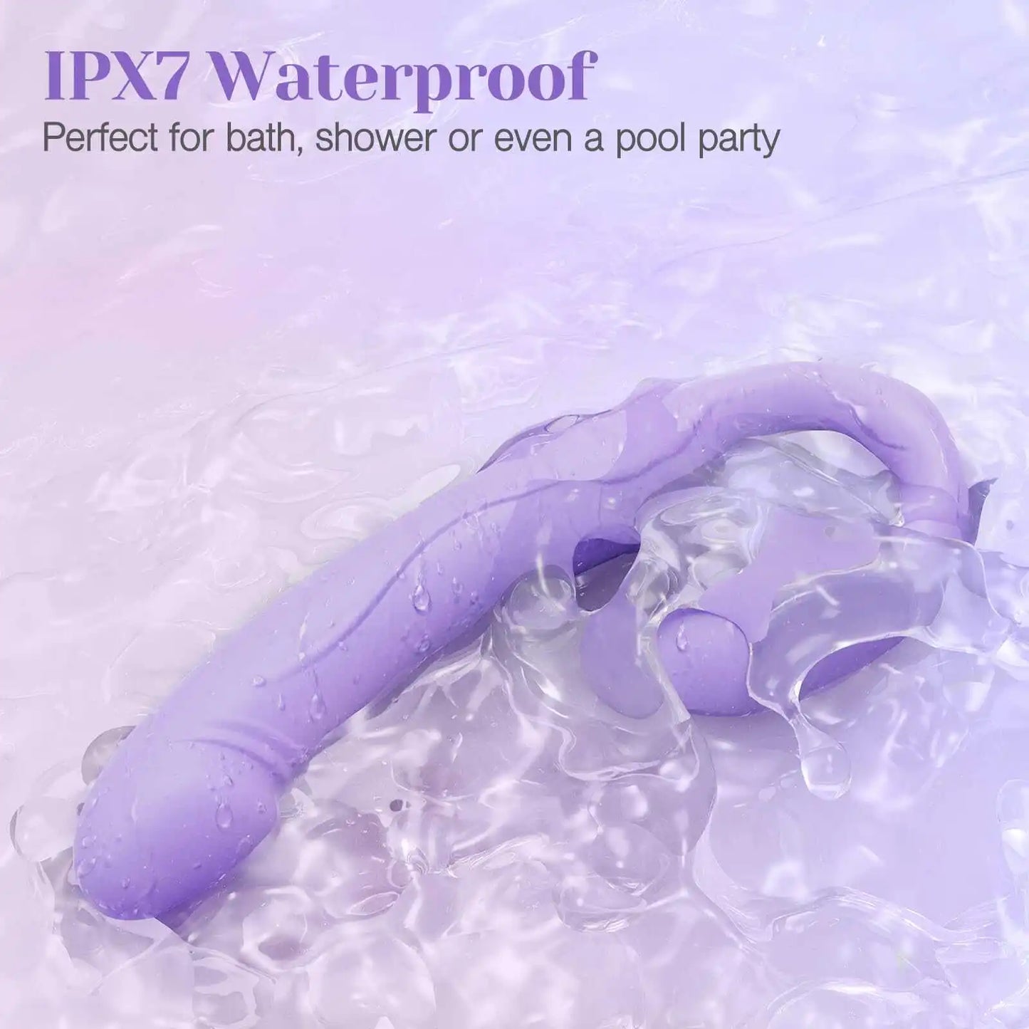 7.89" Lesbian Strapless Strapon Dildo with 10 Vibration Frequency