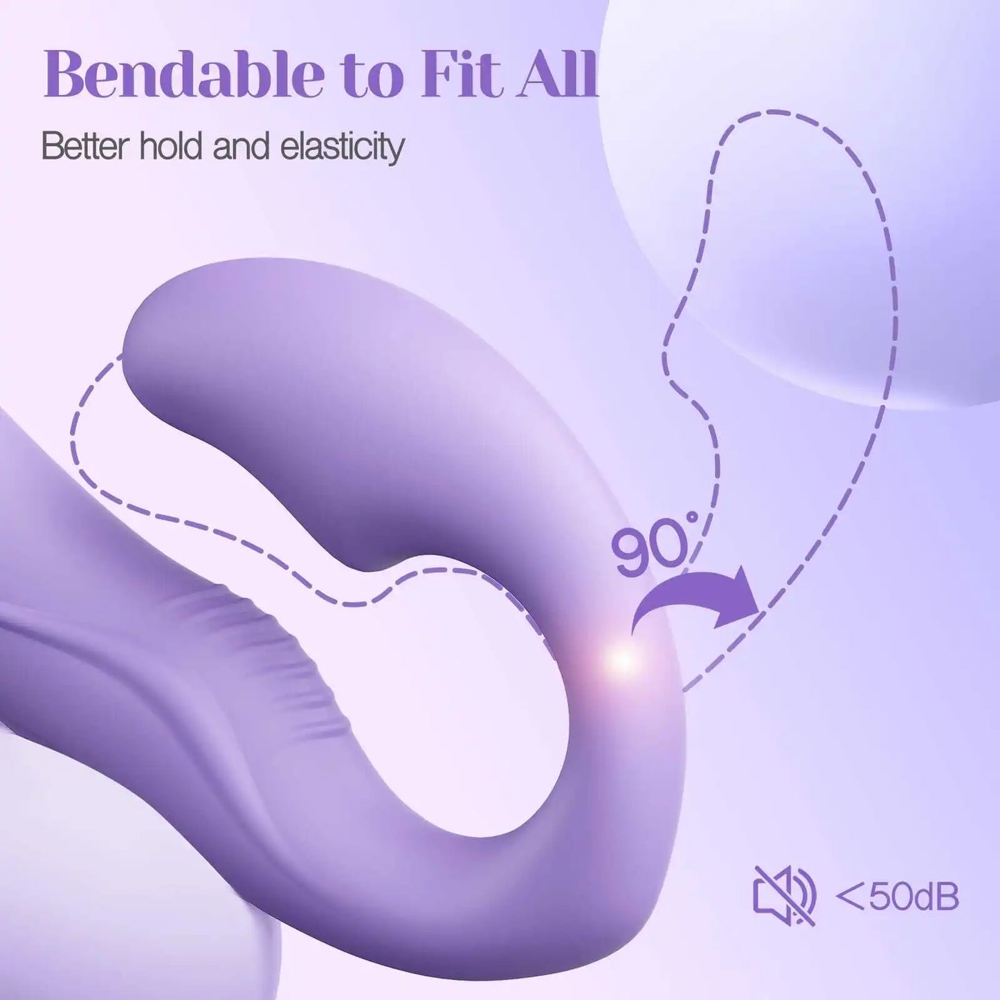 7.89" Lesbian Strapless Strapon Dildo with 10 Vibration Frequency