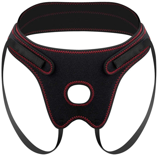 Unisex Adjustable Strap-on Harness with 1.5" Elastic O-Ring