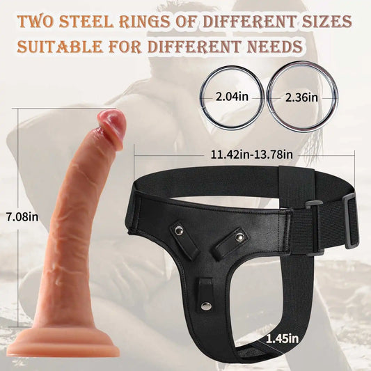 7" Realistic Silicone Anal Strap On Dildo