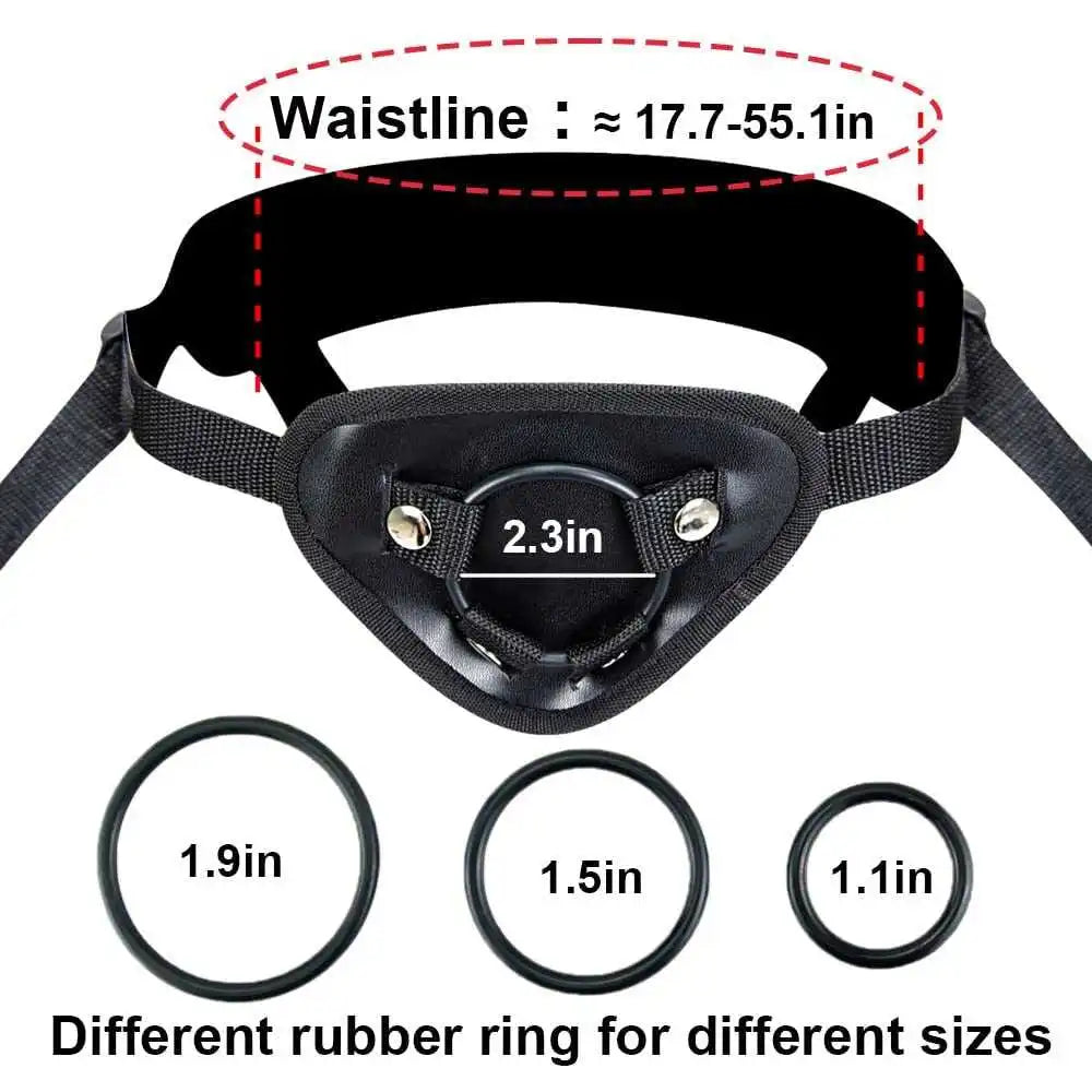 12" Long Strap On Dildo With Adjustable Strap