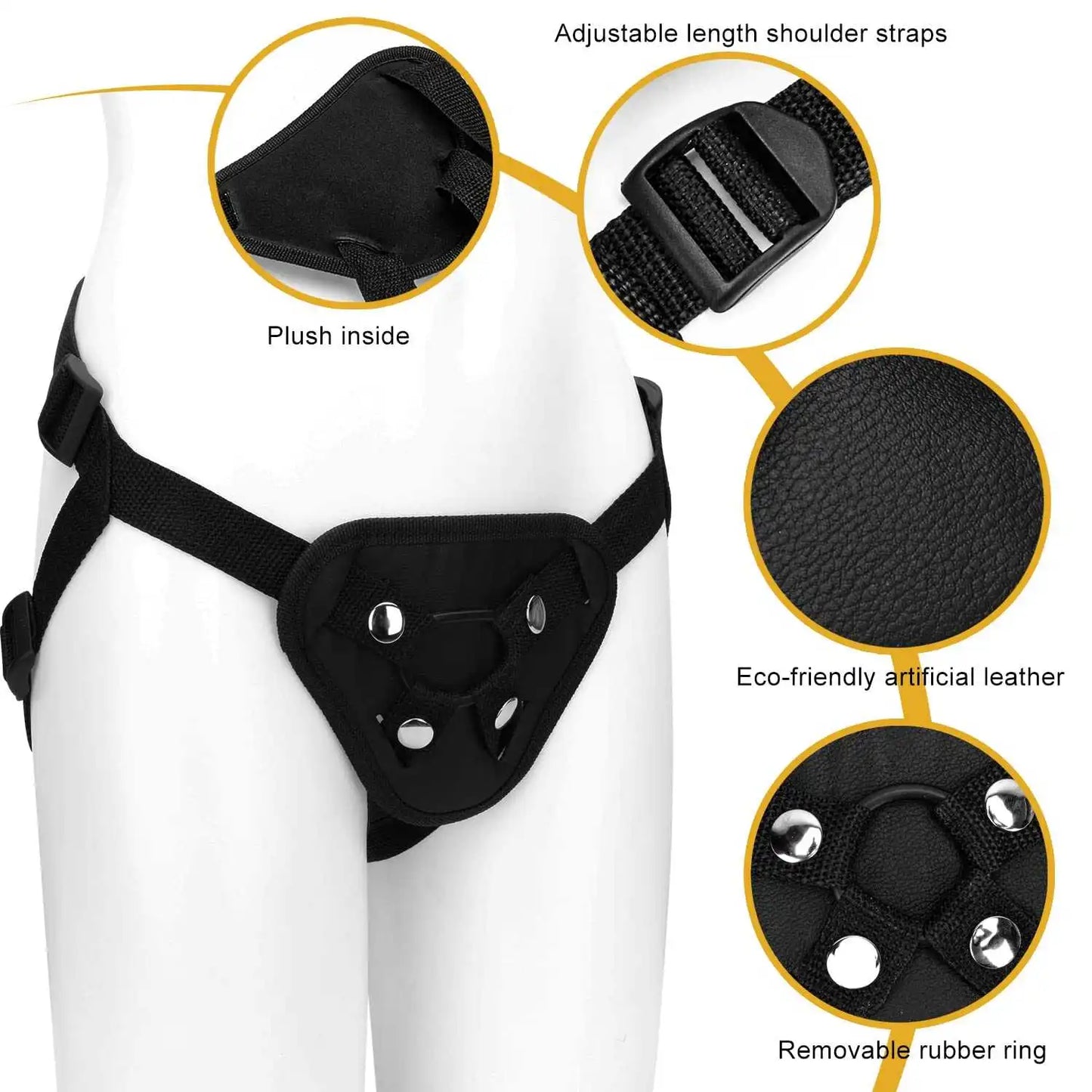 8.26 inch Realistic Silicone Strap Dildo