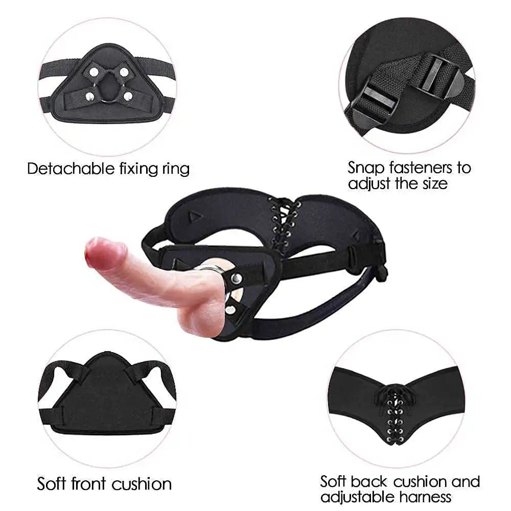 7.6" Fetish G-spot Realistic Strap On Penis