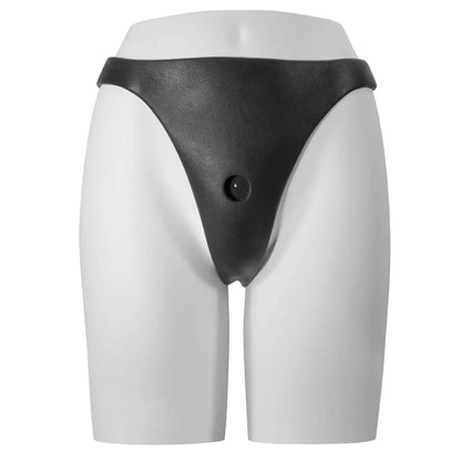 Calvin Black Silicone Wearable Anal Vibrating Panties for Suction Cup Dildo