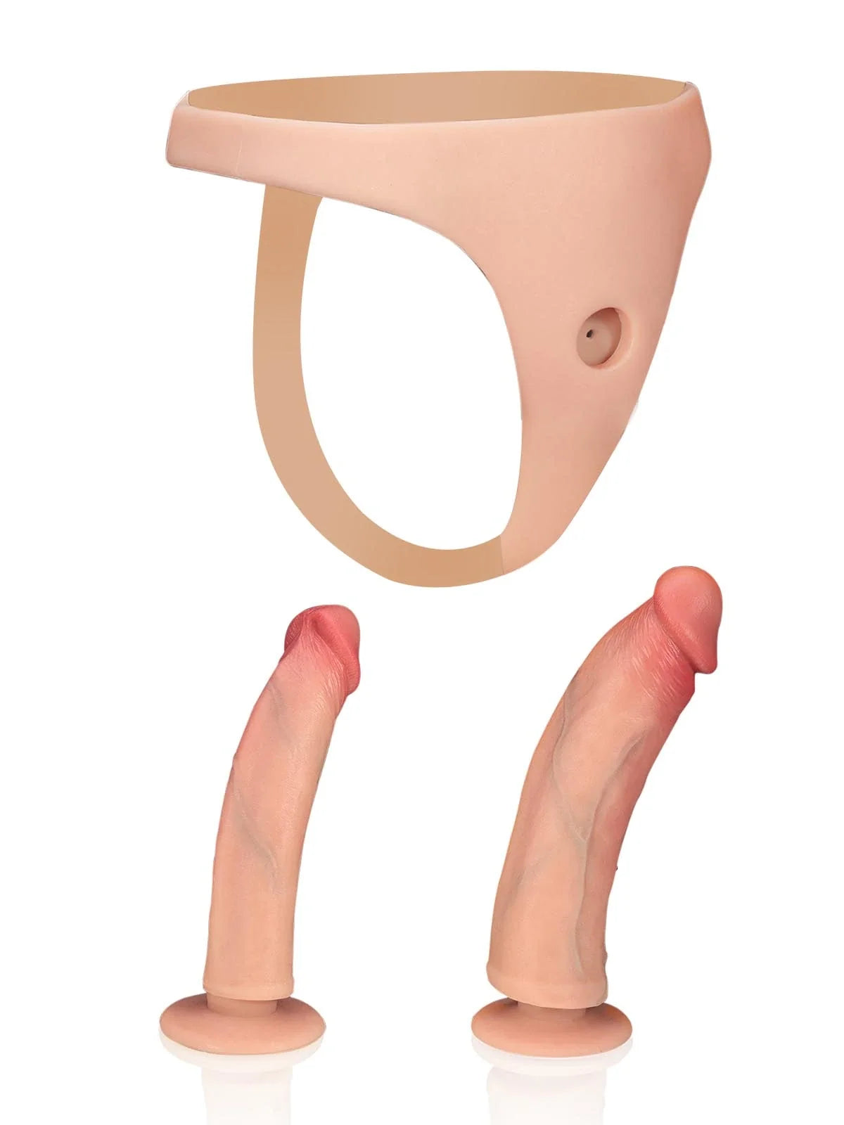 Mavellin silicone strap-on with two interchangeable shafts