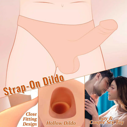 7 Inch Hollow Strap On Silicone Dildo