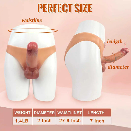 7 Inch Hollow Strap On Silicone Dildo