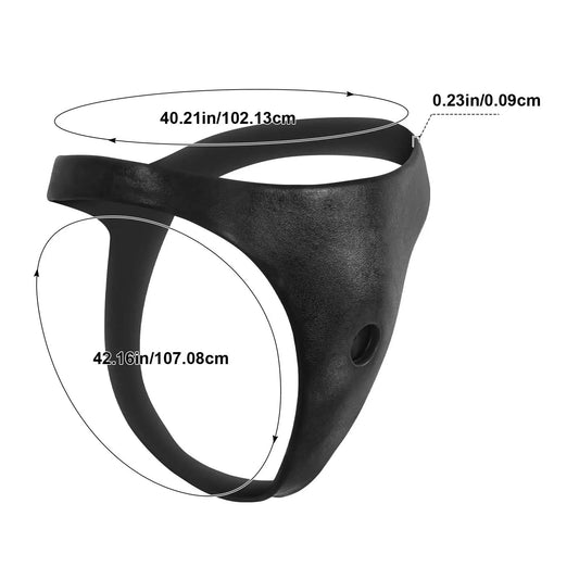 Lucas CalvinBlack Silicone Strap On Harness for Women