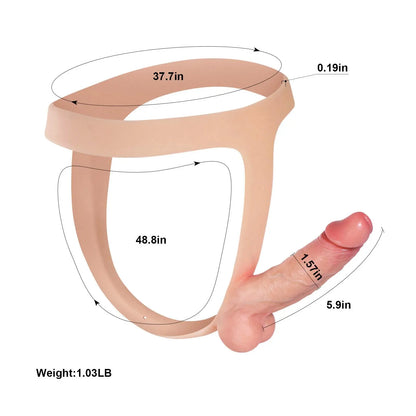 Chloe 6" X 1.6" Realistic Skin Small Strap On Dildo