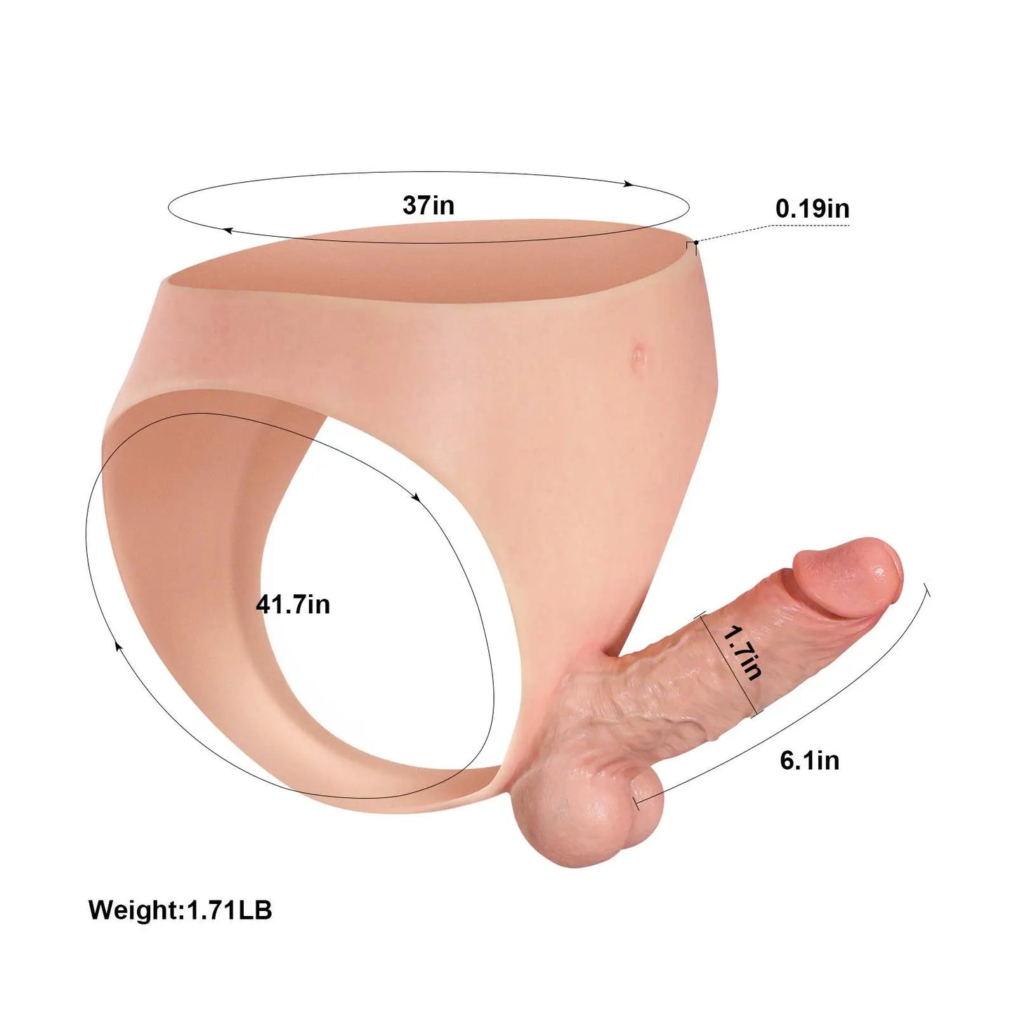 Ethan 6.1" x 1.7" Realistic Soft Short Strap on Dildo