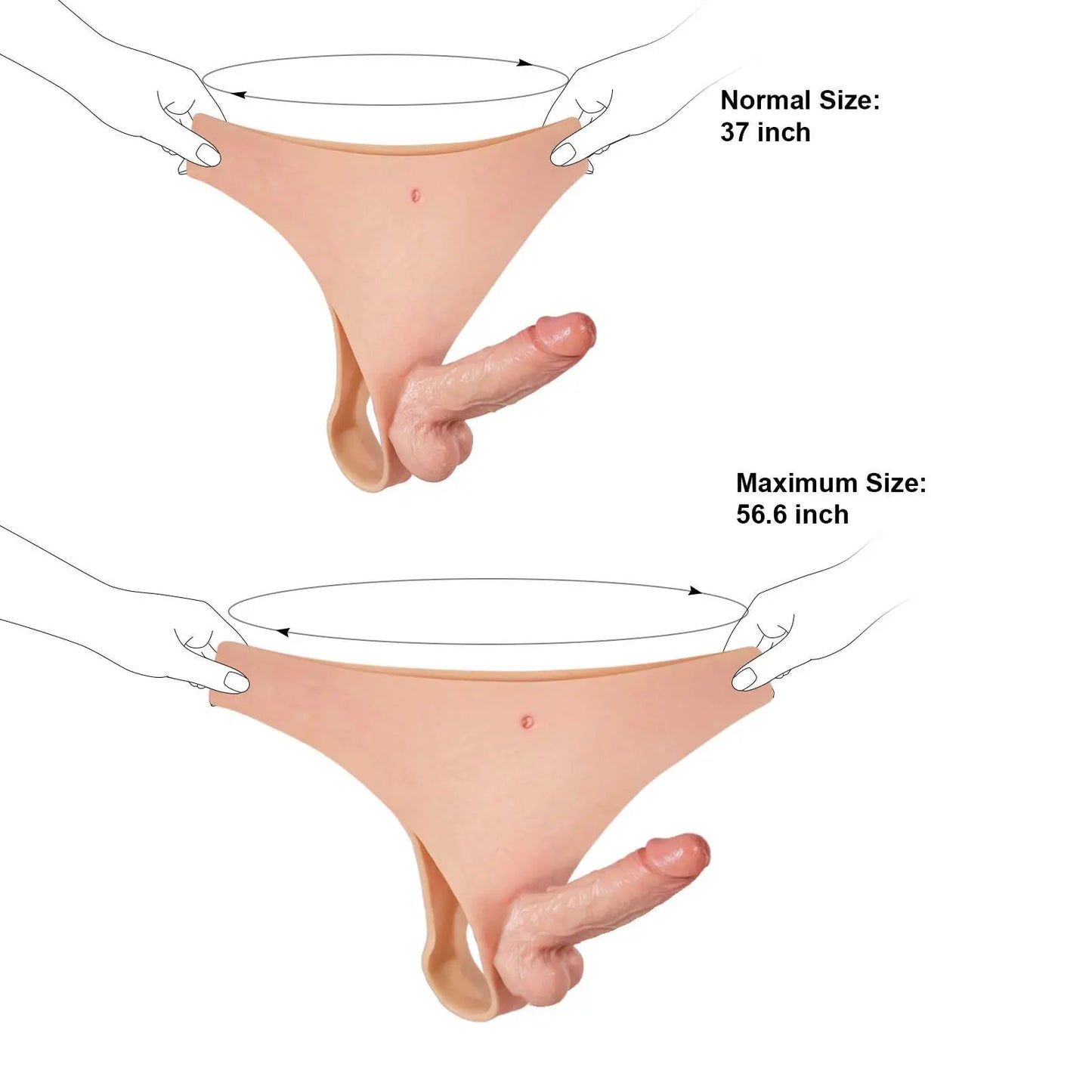 Ethan 6.1" x 1.7" Realistic Soft Short Strap on Dildo