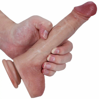 Evan 7.9" x 1.5" Soft & Flexible Small Silicone Strap-On Dildo with Keel