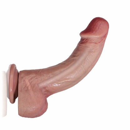 Jake 8.4" x 1.6" Bendable Dual Density Strap on Dildo with  Real Blood Vessels & Large Head