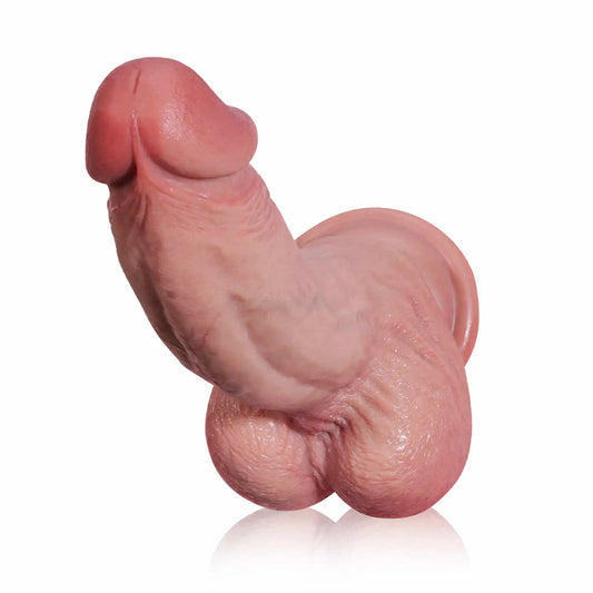 Jake 8.4" x 1.6" Bendable Dual Density Strap on Dildo with  Real Blood Vessels & Large Head