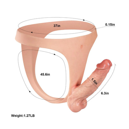 Olivia 6.3" x 1.5" Sexy Soft Silicone Strap On Dildo