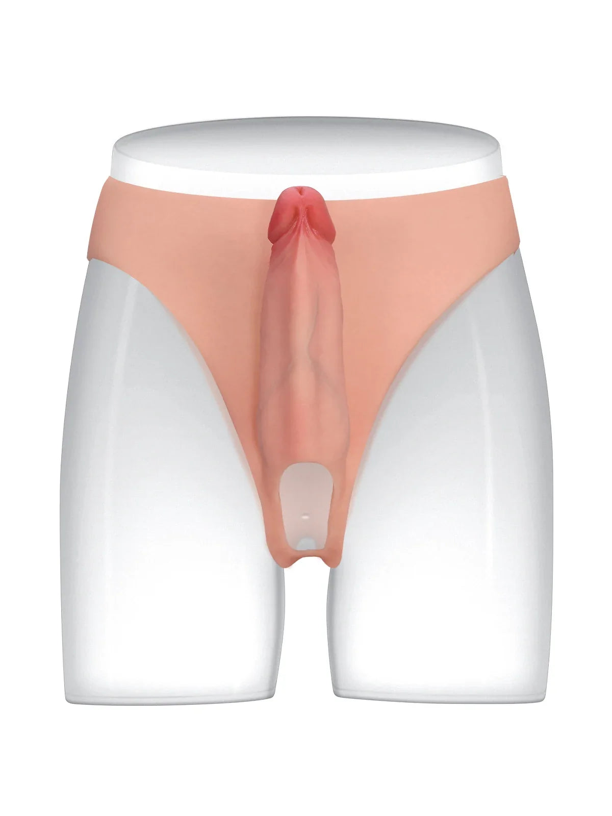 Calyrex 6 x 2 inch hollow platinum silicone strap-on sleeve