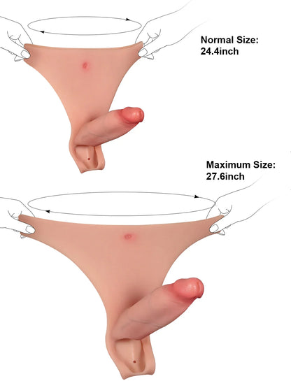 Calyrex 6 x 2 inch hollow platinum silicone strap-on sleeve