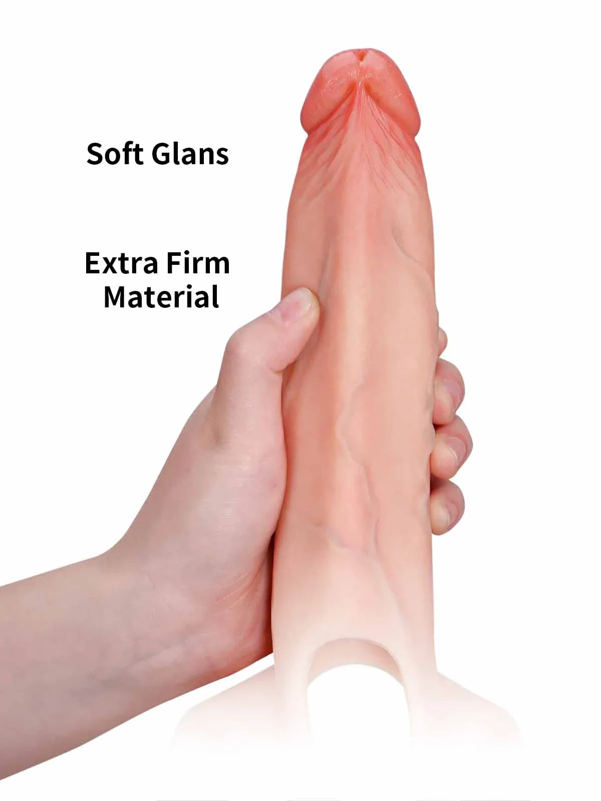 Calyrex 6 x 2 inch hollow platinum silicone strap-on sleeve