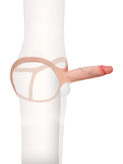 Nyverra 8.3 x 2.2 inch soft hollow silicone strap-on for men