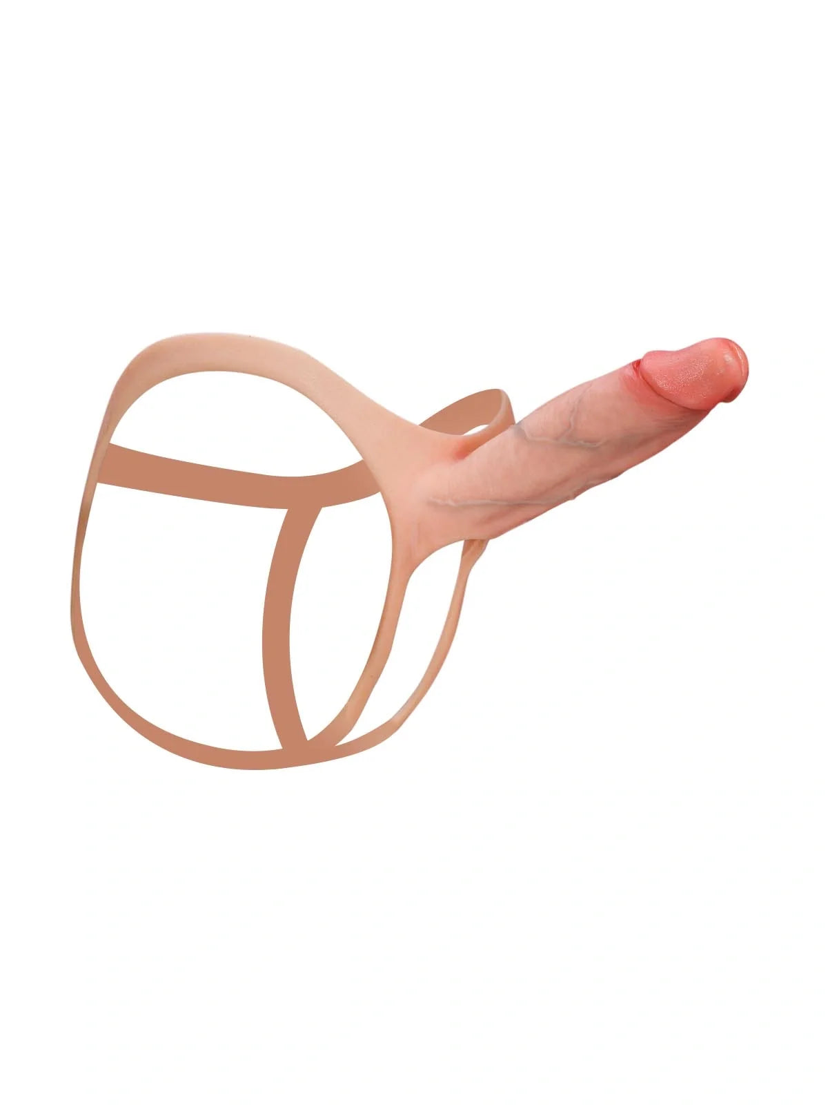 Nyverra 8.3 x 2.2 inch soft hollow silicone strap-on for men