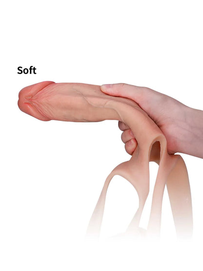 Nyverra 8.3 x 2.2 inch soft hollow silicone strap-on for men
