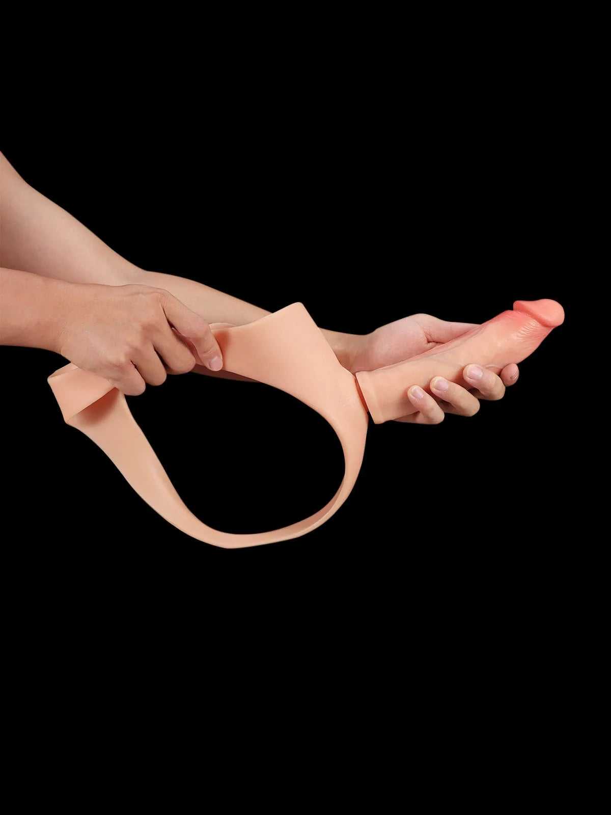 Corvanta 7.6 x 1.4 inch dual-density O-ring compatible silicone dildo