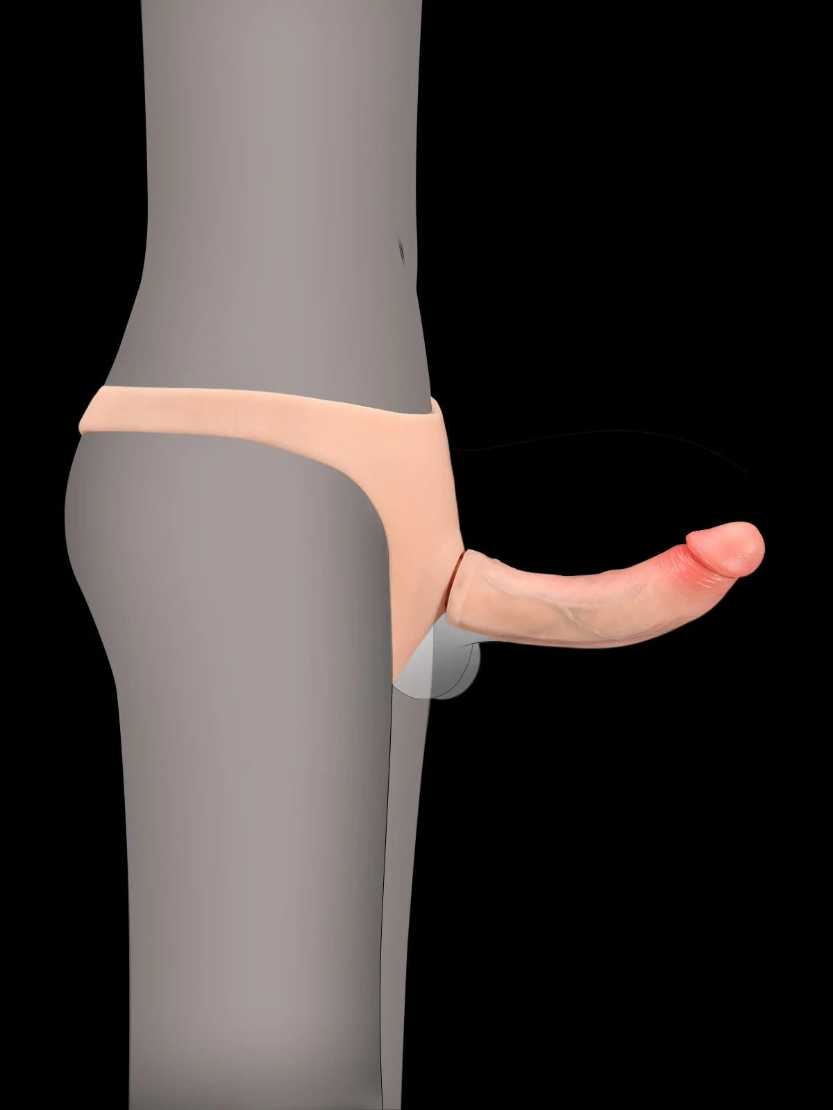 Mavellin silicone strap-on with two interchangeable shafts