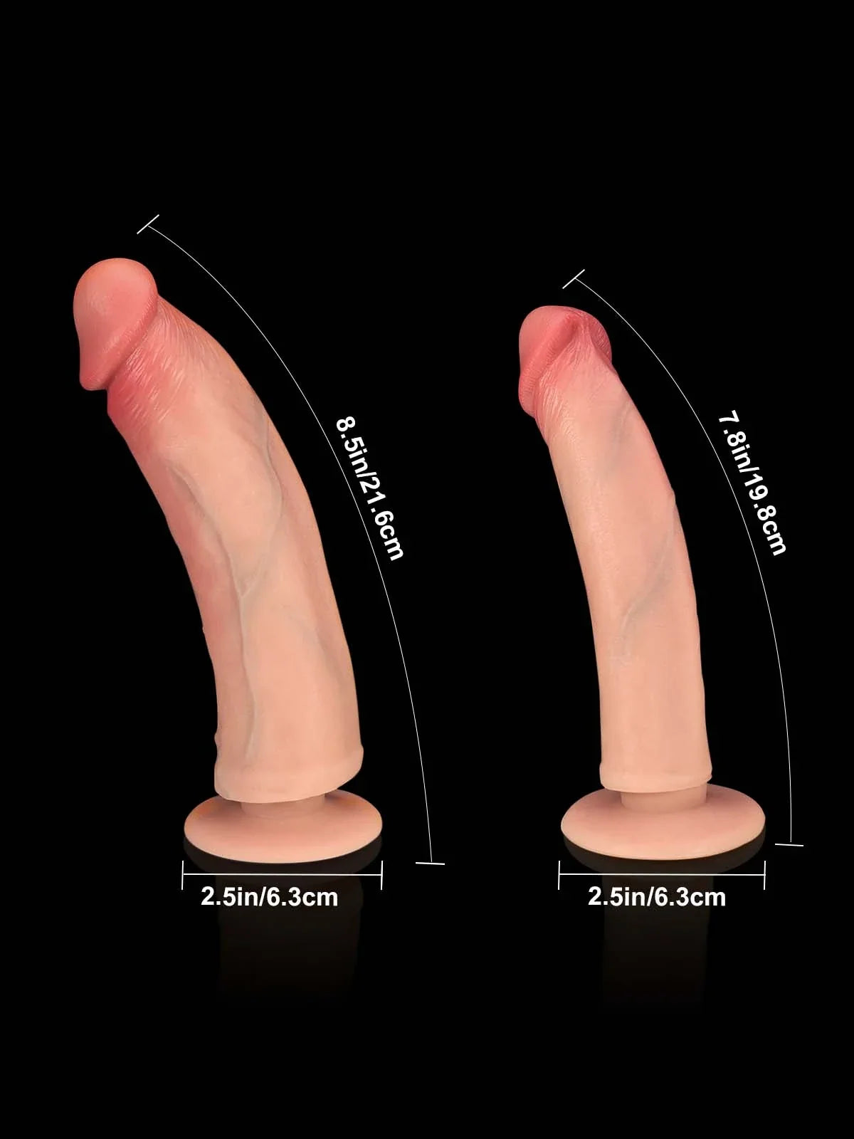 Mavellin silicone strap-on with two interchangeable shafts