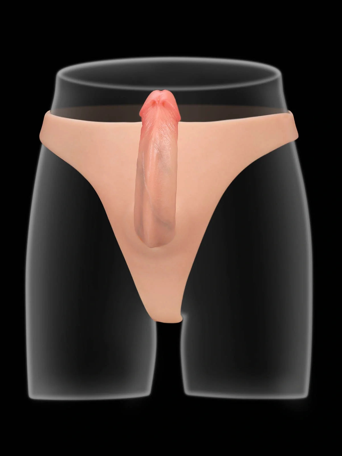 Mavellin silicone strap-on with two interchangeable shafts