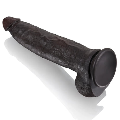 Kingston 12"x2.3" Flexible Keel Black Strap-On Silicone Dildo