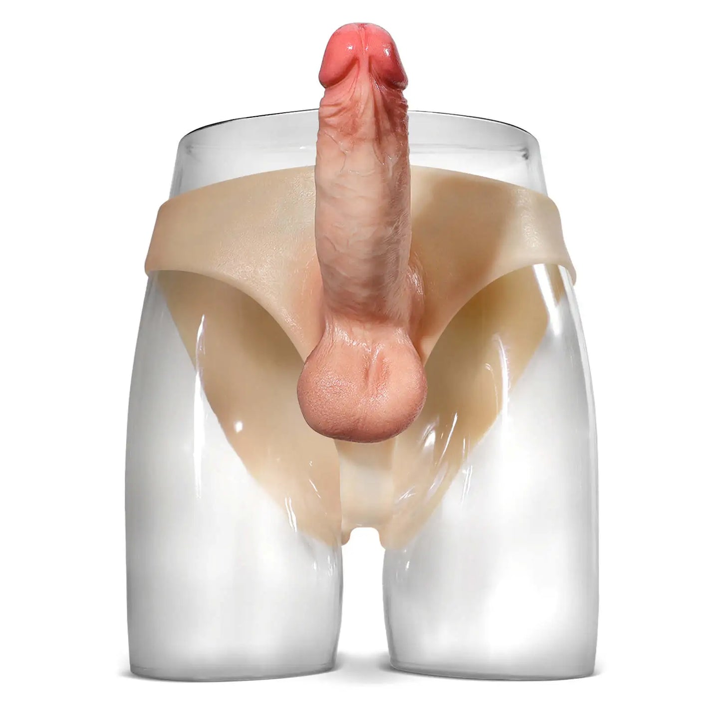 Stefan 7" Soft Silicone Strapon Dildo With  & Active Balls