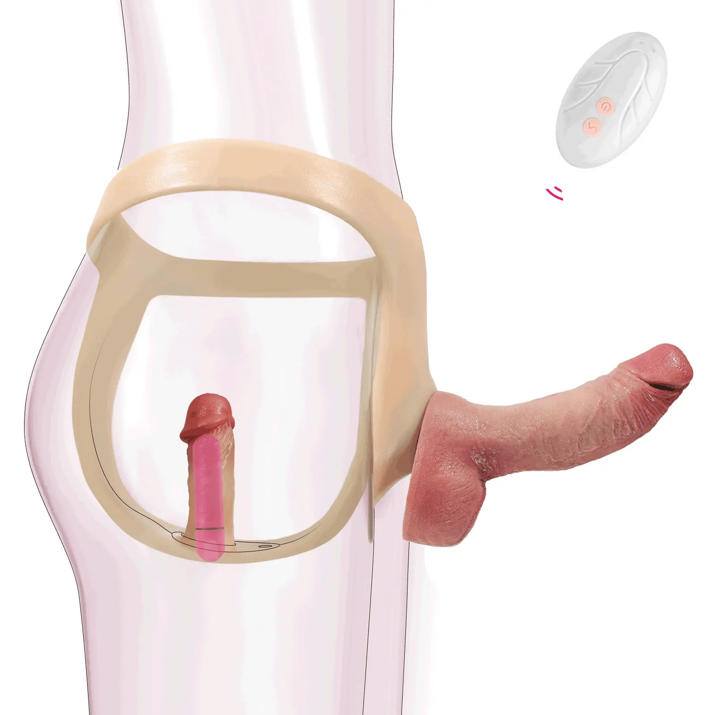 Julian Silicone Strap On Anal Vibrating Panties for Suction Cup Dildo
