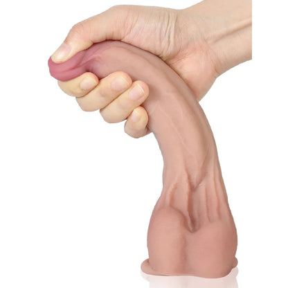 Noah  8" x 1.65" Ultra Realistic Liquid Silicone Strap On Dildo
