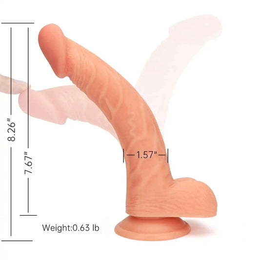 8.26 inch Realistic Silicone Strap Dildo