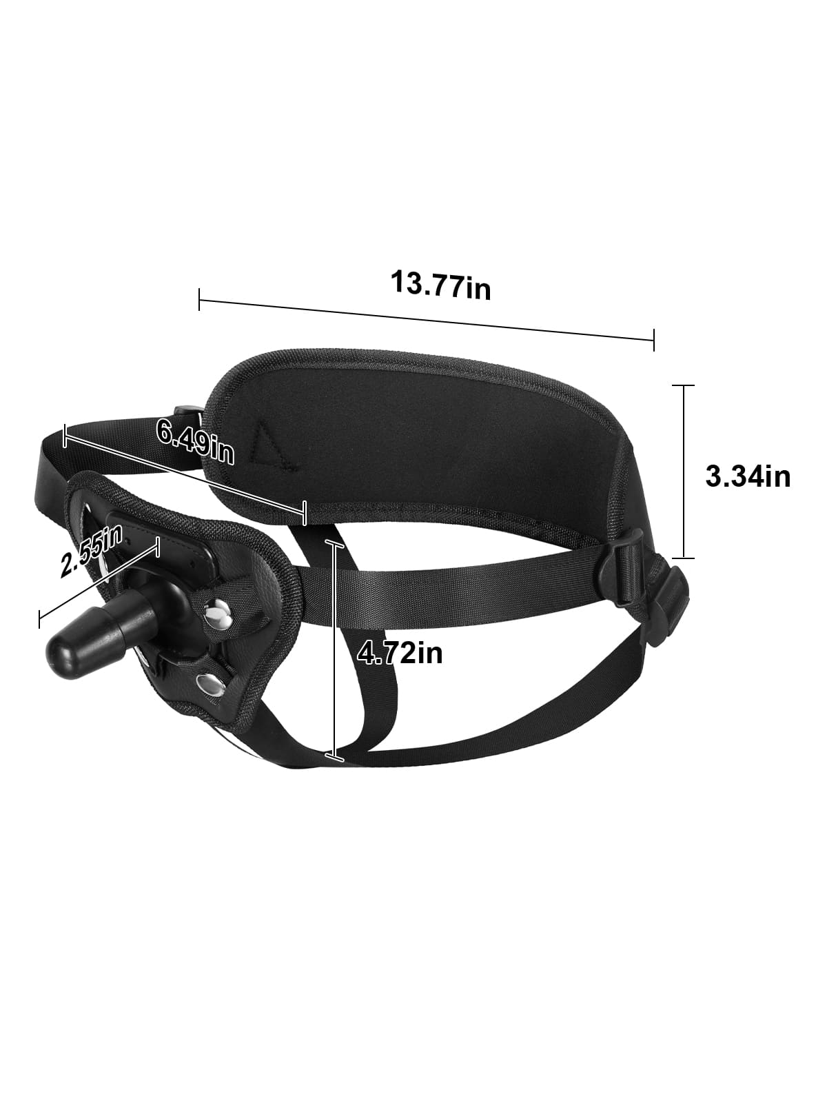 Orvique TPE and PU leather Vac-U-Lock strap-on harness