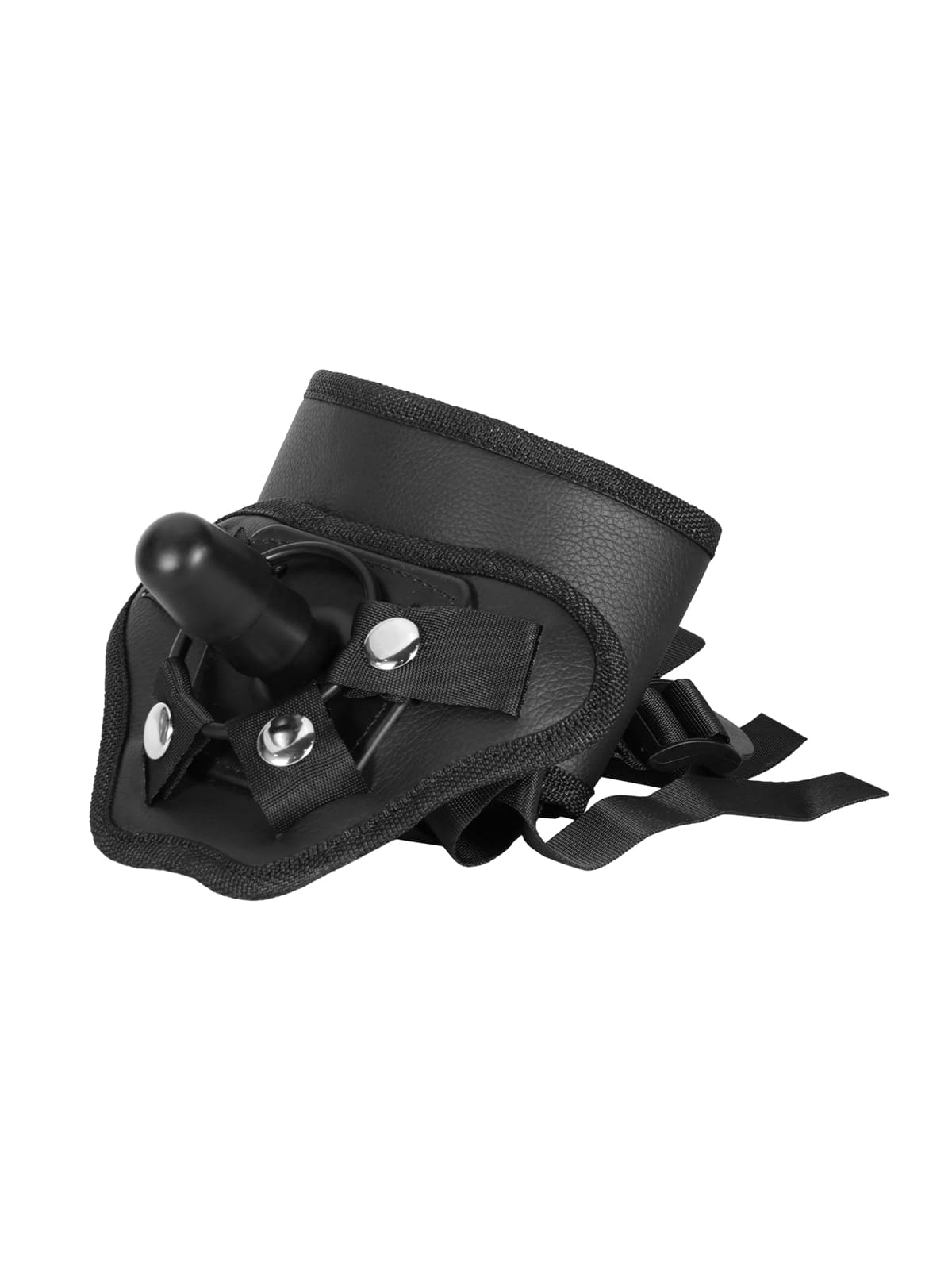 Orvique TPE and PU leather Vac-U-Lock strap-on harness