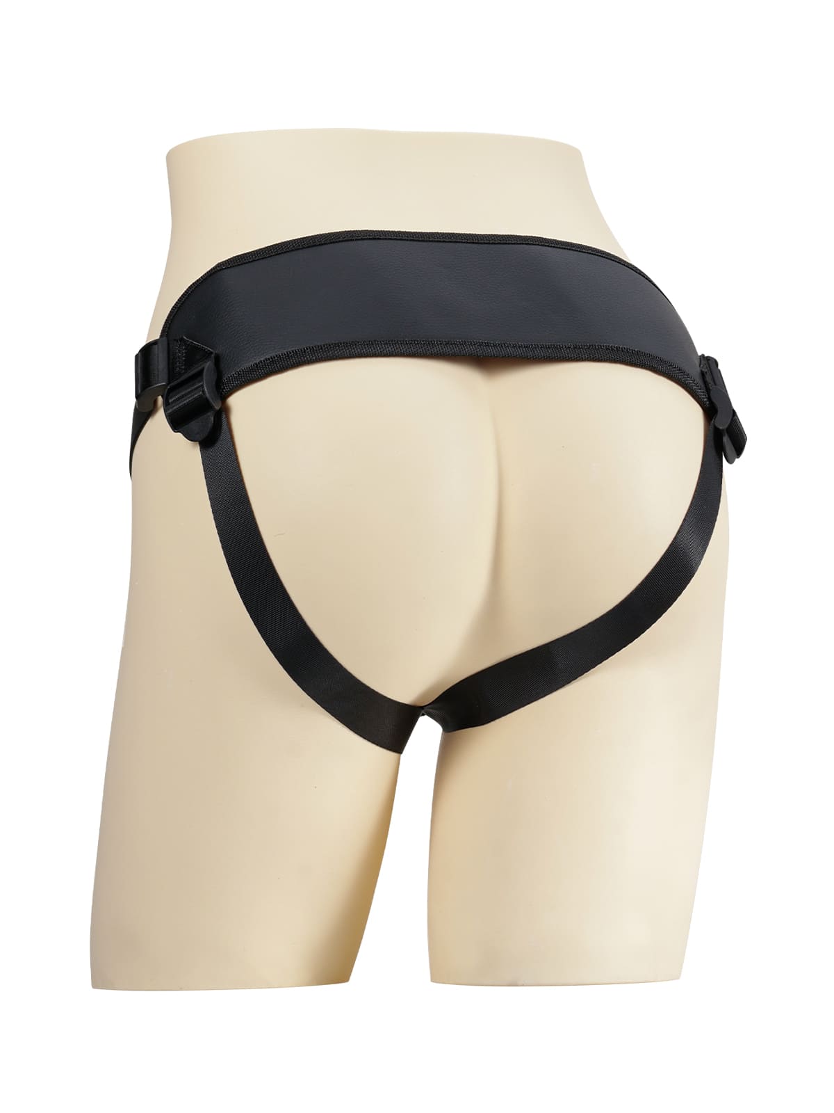 Orvique TPE and PU leather Vac-U-Lock strap-on harness