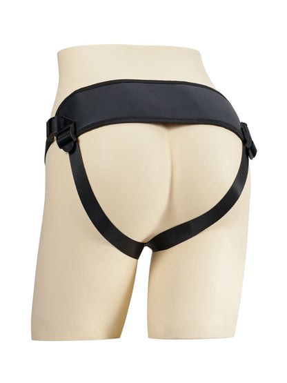 Orvique TPE and PU leather Vac-U-Lock strap-on harness