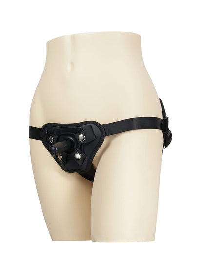 Orvique TPE and PU leather Vac-U-Lock strap-on harness