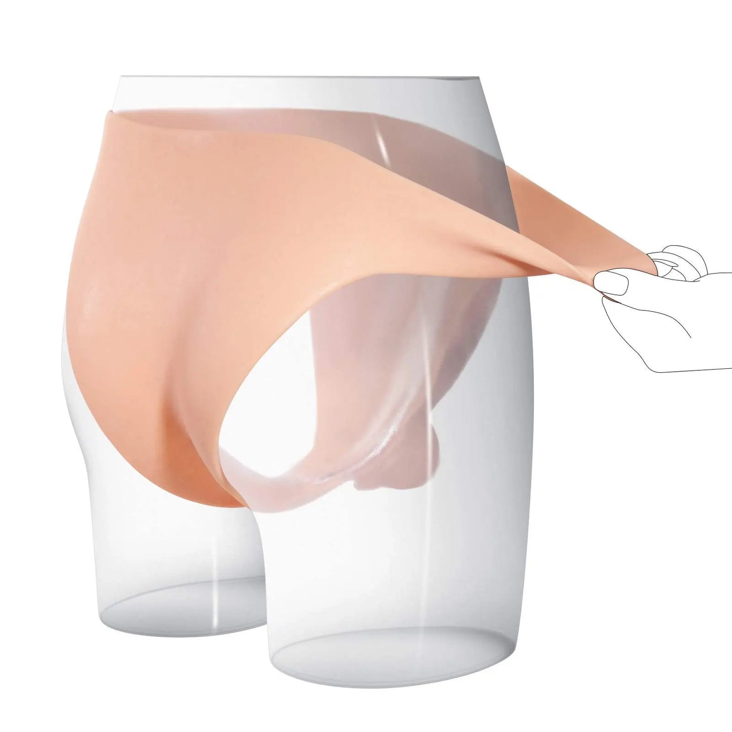 Walker 6.8" x 1.7" Dual Density Soft Silicone Strap On Dildo