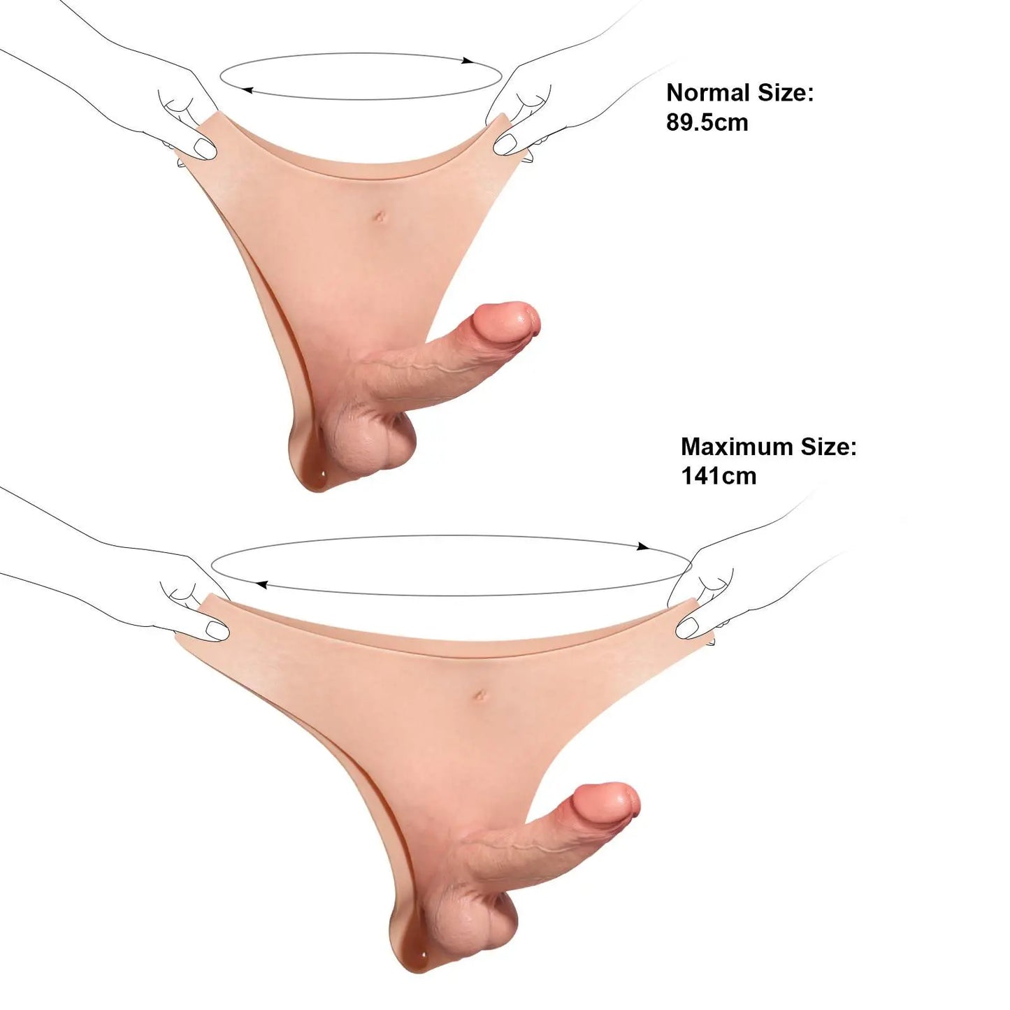 Walker 6.8" x 1.7" Dual Density Soft Silicone Strap On Dildo