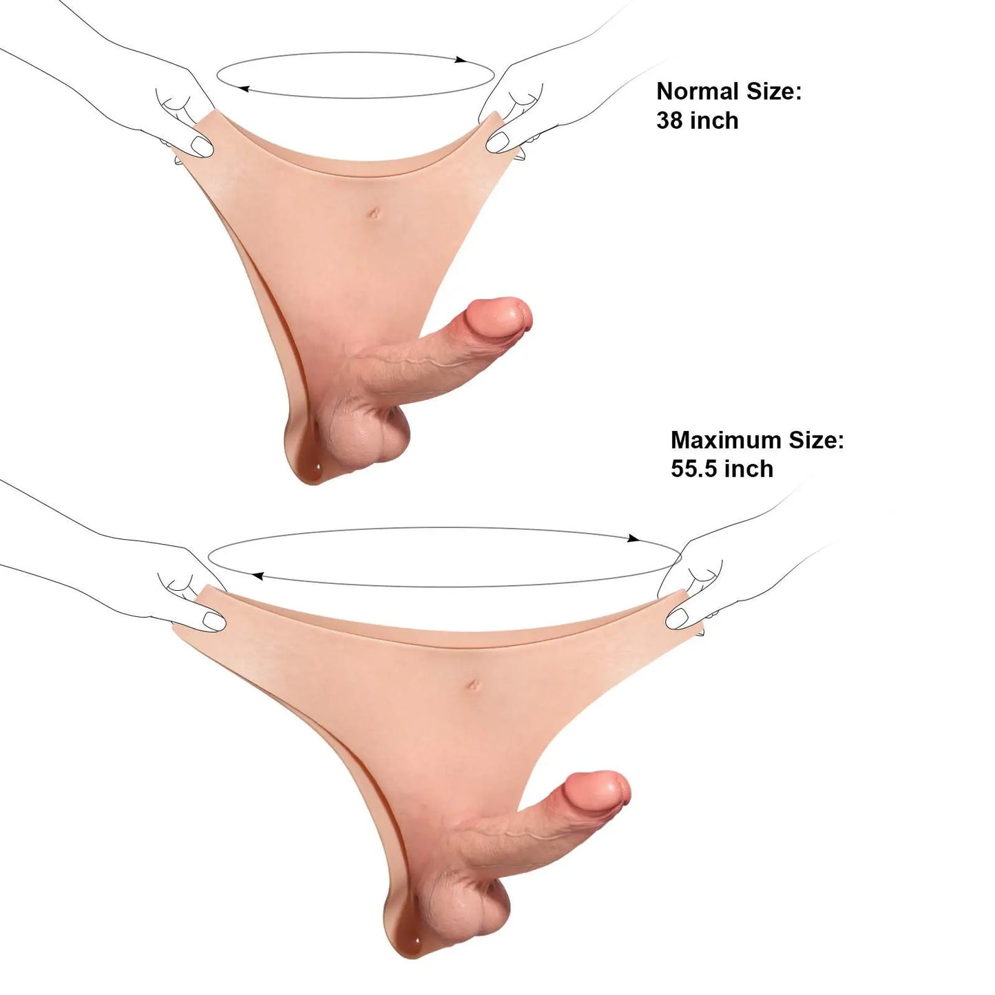 Walker 6.8" x 1.7" Dual Density Soft Silicone Strap On Dildo