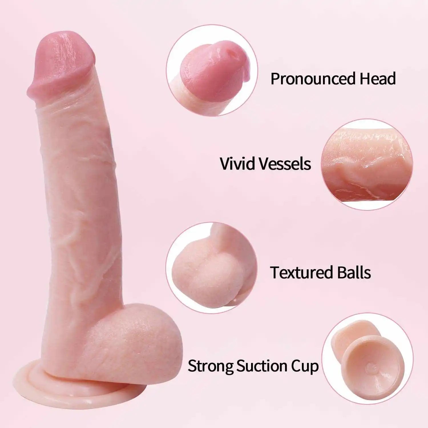 7.6" Fetish G-spot Realistic Strap On Penis